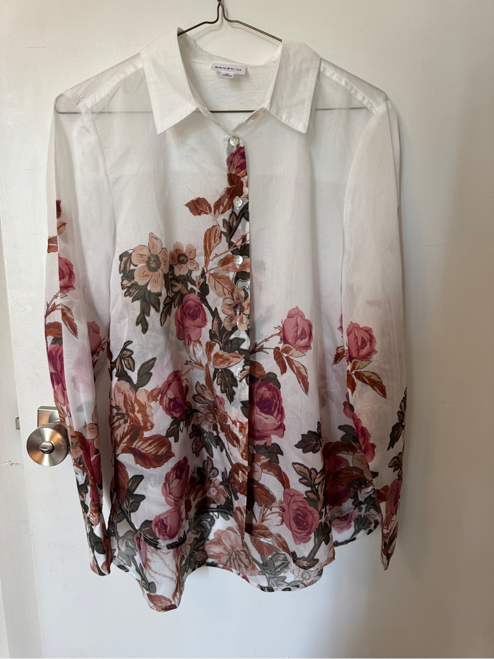 Bailey 44 sheer floral blouse